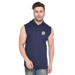 BEYOU FASHION Hooded Sleeveless Applique Slim Fit T-shirt-picture-25