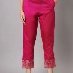 VredeVogel Women Woven Design Kurta with Trousers & Dupatta image 4