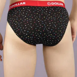 Dollar Bigboss Men Pack of 3 Printed Low-Rise Assorted Basic Brief image 3