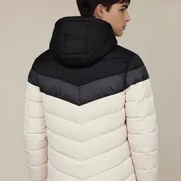 Mast & Harbour Men Hooded Colourblocked Puffer Jacket image 5