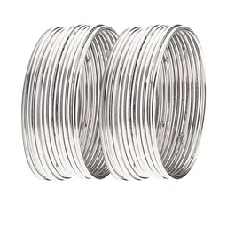 ZURIKRISHA Silver-Plated Alloy Bangle image 2
