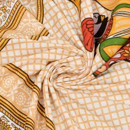 MILAAV Yellow 144 TC Single Bedsheet with 1 Pillow Covers image 4