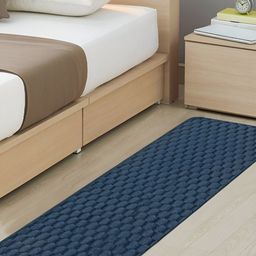 FABINALIV Blue Geometric Cotton Bedside Runner-picture-45