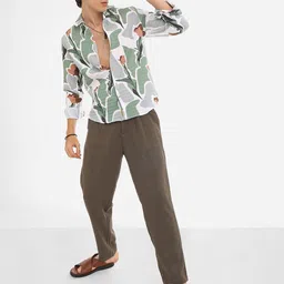 Campus Sutra Men Comfort Spread Collar Floral Printed Casual Shirt-picture-36