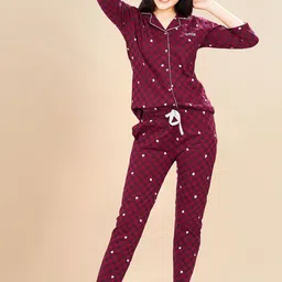 PASTEL CLIP Women Printed Night suit-image-80