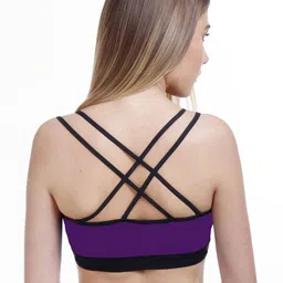 Samvar Purple Cotton Non-Wired Non Padded Minimizer Bra image 2