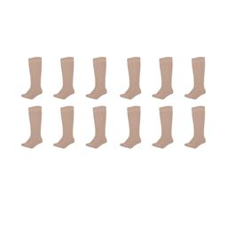MUKHAKSH 12 Pairs Lycra Beige Knee Length Socks-picture-22