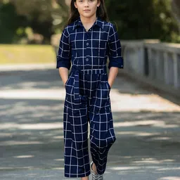 Naughty Ninos Girls Checked Basic Jumpsuit-picture-11