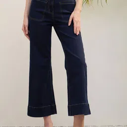 Iconic Women Flared Mid-Rise Stretchable Jeans-picture-19