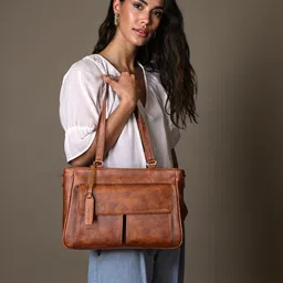 Mast & Harbour Women Solid Structured Shoulder Bag image 5