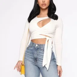 LULU & SKY Wrap Crop Top image 3