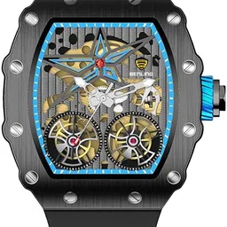 BENLING Men Wrap Around Straps Analogue Automatic Motion Powered Watch BENL-0006-BLKBLK image 2