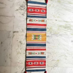 CRAFTINENCE Rose Kilim Blue & Red Printed Pure Cotton Table Runners-picture-11