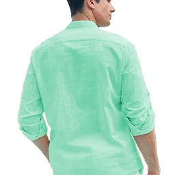 Yugnik Mandarin Collar Roll-Up Sleeves Straight Short Kurta image 2