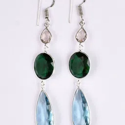AAR Jewels Rhodium-Plated Alloy Opal Drop Earrings-picture-20