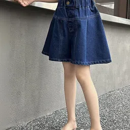 LULU & SKY Girls Washed Loose Fit High-Rise Shorts image 2