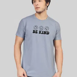 Greylongg Men Typography Printed Round Neck Cotton T-shirt image 1