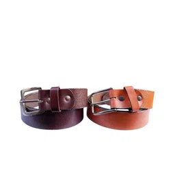 PERKED Pack Of 2 Textured Belt-picture-24