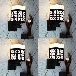 Gojeeva Black Wood Square Shaped Wall Lamp-picture-9
