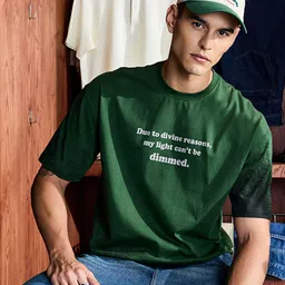 Snitch Men Typography Printed Round Neck Pure Cotton Oversized T-shirt-picture-16