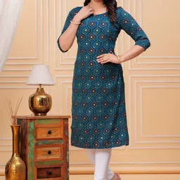 UNISETS Women Floral Printed Gotta Patti Kurta image 4