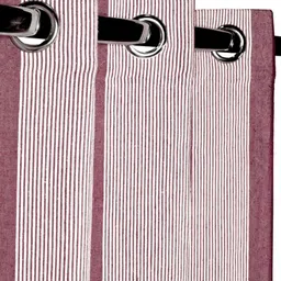 Saral Home Maroon & White Striped Black Out Window image 2