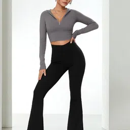 Arbiter Collection High-Rise Cross Over Flared Tights image 4