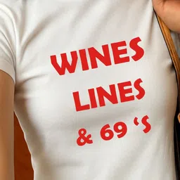 Art By Ritik Women Wines, Lines and 69s Crop Tee image 4