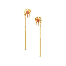 Joyalukkas Women 22Kt Gold Drop Earring - 2.59 g image 4