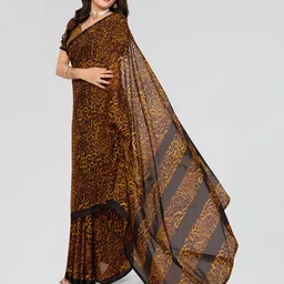 Moda Rapido Animal Printed Saree with Blouse Piece image 3