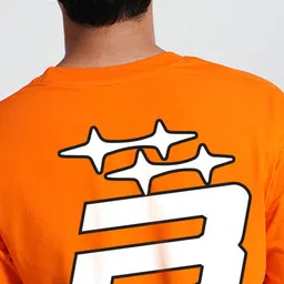 Bloopers Store Men Typography Printed Round Neck Cotton Oversized T-shirt image 3