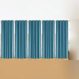 BELLA TRUE Blue 4 Pieces Wrinkle Free Long Door Curtains-image-85