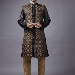 Xepon Men Ethnic Motifs Regular Thread Work Kurta with Pyjamas-picture-42