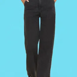 KATLINE Women Smart Straight Fit High-Rise Light Fade Stretchable Jeans-image-18