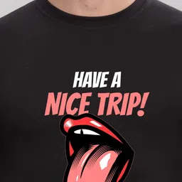 FALTU.CO Men Printed Drop-Shoulder Sleeves Pure Cotton T-shirt image 4