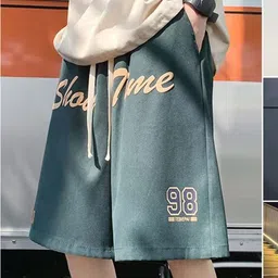 HERE&NOW Men Typography Printed Loose Fit Shorts image 4