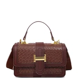 Diva Dale PU Structured Sling Bag with Bow Detail image 2