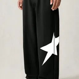 MaverIQ Men Star Side Printed Loose Fit Track Pant-picture-37