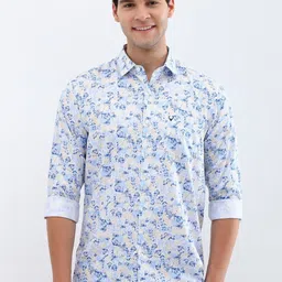 Allen Solly Men Classic Spread Collar Floral Printed Cotton Slim Fit Casual Shirt-picture-20