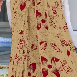 Munir Floral Printed Pure Cotton Bagru Saree image 5
