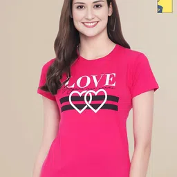 Mast & Harbour Women Typography 2 Printed Applique T-shirt-picture-30