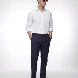 French Connection Men Vertical Striped Regular Fit Cotton Linen Casual Shirt image 4