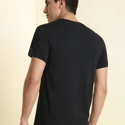 Allen Solly Men Solid Round Neck Cotton T-shirt image 2