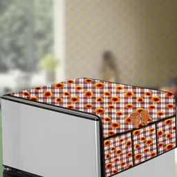The Furnishing Tree Coffee Brown Printed Refrigerator Cover-image-48