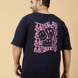 Rigo Men Plus Size Typography Printed Round Neck Cotton Oversized T-shirt-picture-14