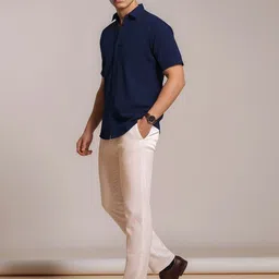 Anouk Rustic Men Solid Spread Collar Casual Shirt image 2