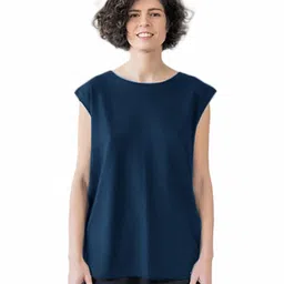 NOTWILD Women Solid Round Neck Cotton T-shirt-picture-30