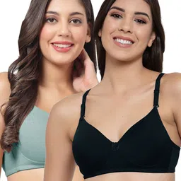 SHYAM SONS FLAIR Plainmould Pack Of 2 Full Coverage Lightly Padded Seamless T-shirt Bra image 5