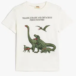 Koton Boys Graphic Printed Round Neck Cotton T-shirt-picture-36