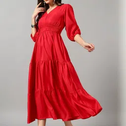 Jash Creation Women Pink Crepe Solid Anarkali Kurtas image 2